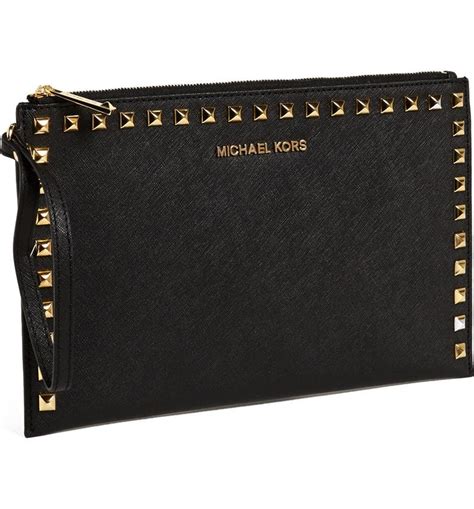 michael kors selma studded saffiano clutch|Michael Kors selma saffiano.